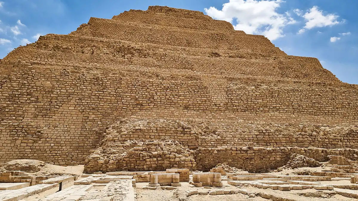 The Step Pyramid of Djoser at Saqqara, one of the oldest places in Egypt