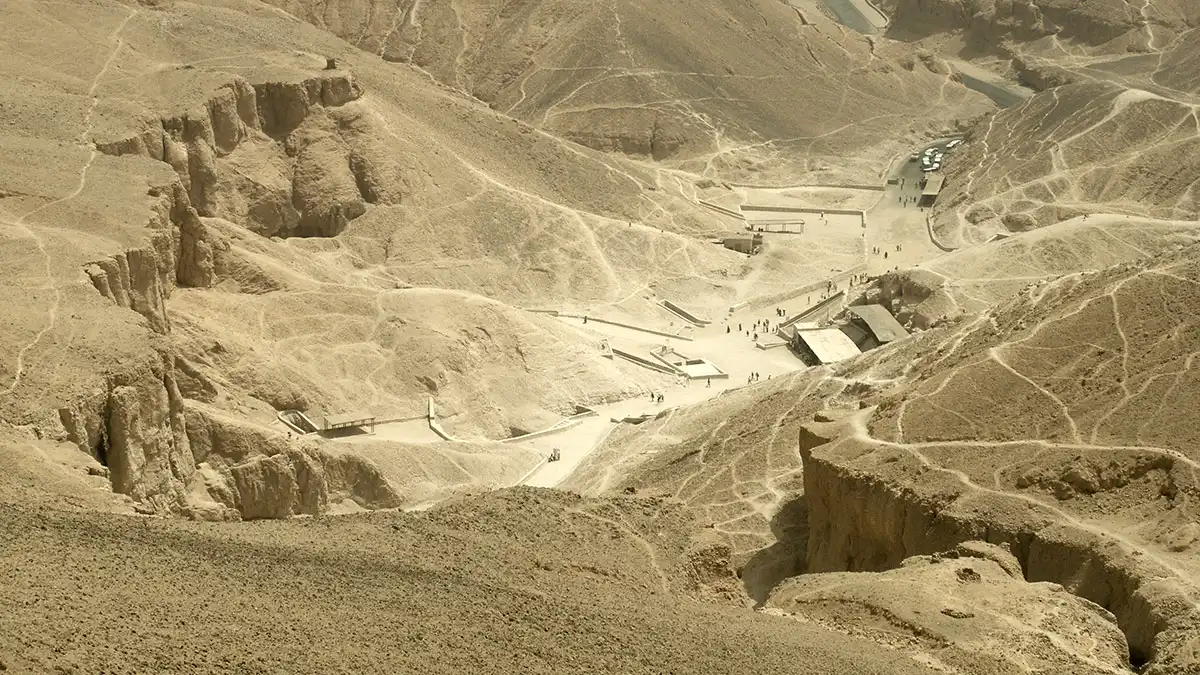 Entrance to a tomb in the Valley of the Kings, Egypt